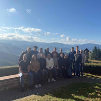 Group shot of the participants during a hike.