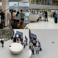 A group of four different photo shots