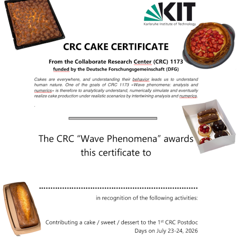 Crop of the cake certificate